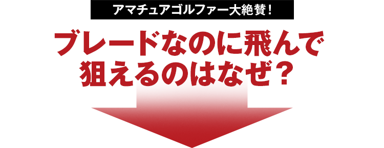 アマチュアゴルファー大絶賛！ブレードなのに飛んで狙えるのはなぜ？